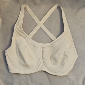 Athleta White Cross-Back Sports Bra